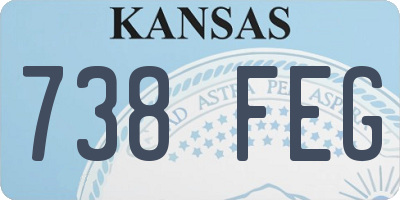 KS license plate 738FEG
