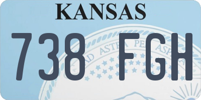 KS license plate 738FGH