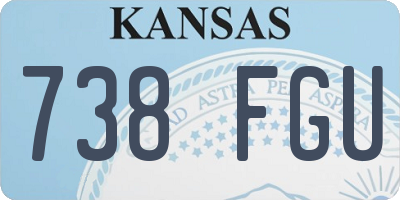 KS license plate 738FGU