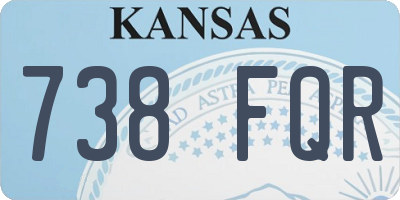 KS license plate 738FQR