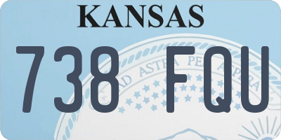 KS license plate 738FQU