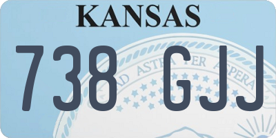 KS license plate 738GJJ