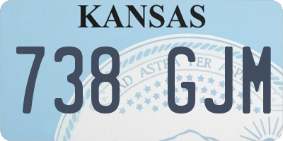 KS license plate 738GJM