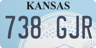 KS license plate 738GJR