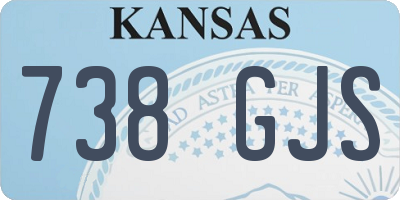 KS license plate 738GJS