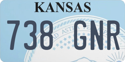 KS license plate 738GNR