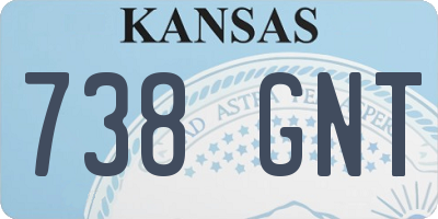 KS license plate 738GNT