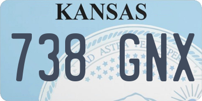 KS license plate 738GNX