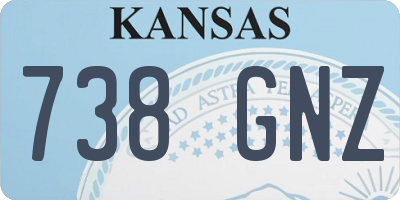 KS license plate 738GNZ