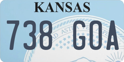 KS license plate 738GOA