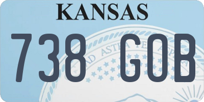 KS license plate 738GOB