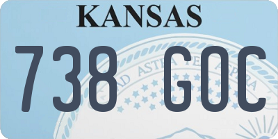 KS license plate 738GOC