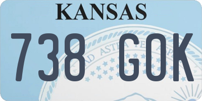 KS license plate 738GOK