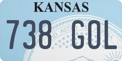 KS license plate 738GOL