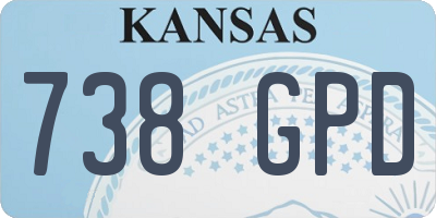 KS license plate 738GPD
