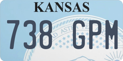 KS license plate 738GPM