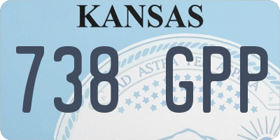 KS license plate 738GPP