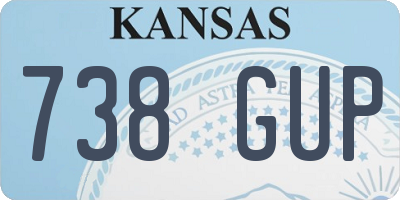 KS license plate 738GUP