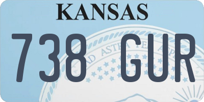 KS license plate 738GUR