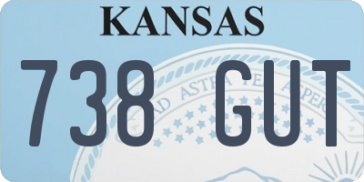 KS license plate 738GUT