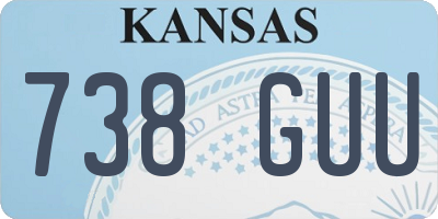 KS license plate 738GUU