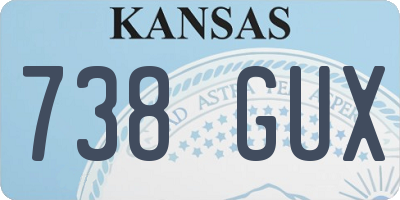 KS license plate 738GUX