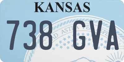 KS license plate 738GVA
