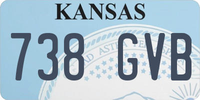 KS license plate 738GVB