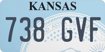 KS license plate 738GVF