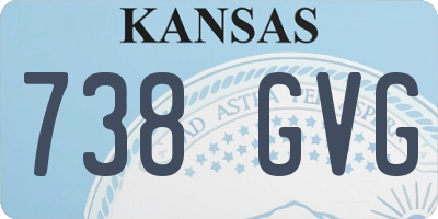 KS license plate 738GVG
