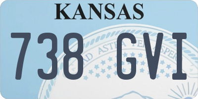 KS license plate 738GVI