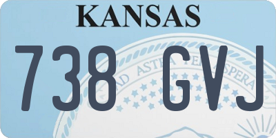 KS license plate 738GVJ