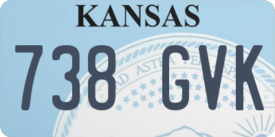KS license plate 738GVK