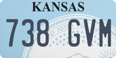 KS license plate 738GVM