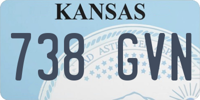 KS license plate 738GVN