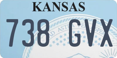 KS license plate 738GVX