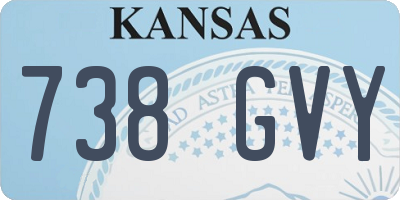KS license plate 738GVY