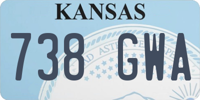 KS license plate 738GWA