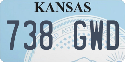 KS license plate 738GWD