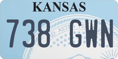 KS license plate 738GWN