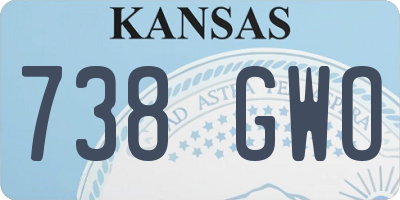 KS license plate 738GWO