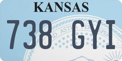 KS license plate 738GYI