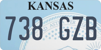 KS license plate 738GZB