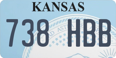 KS license plate 738HBB