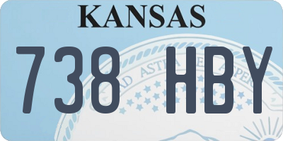 KS license plate 738HBY