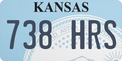 KS license plate 738HRS