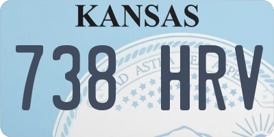 KS license plate 738HRV