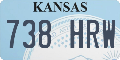KS license plate 738HRW