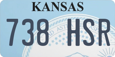 KS license plate 738HSR
