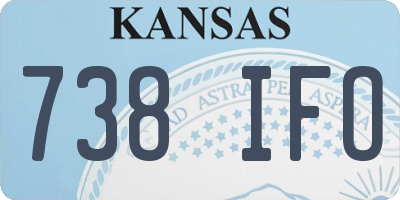 KS license plate 738IFO